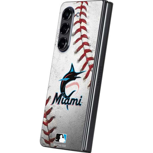 MLB Miami Marlins Game Ball Galaxy Z Fold5 5G Skin